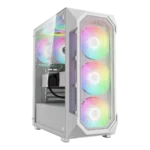 CHASIS MID-TOWER GAMDIAS AURA GC1 ELITE RGB BLANCO Y NEGRO