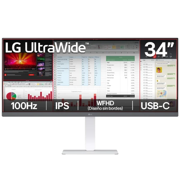 MONITOR LG 34" ULTRAWIDE WFHD IPS 100HZ 5ms
