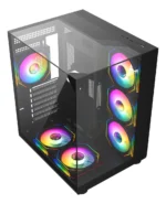 CHASIS MID-TOWER ICEBERG CRYSTAL CUBE S NEGRO Y BLANCO - Imagen 5