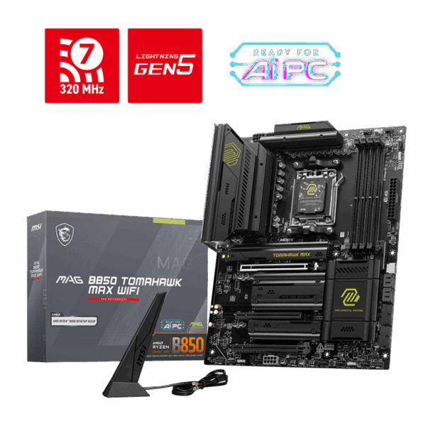 BOARD MSI MAG B850 TOMAHAWK MAX WIFI DDR5 RYZEN AMD 7000
