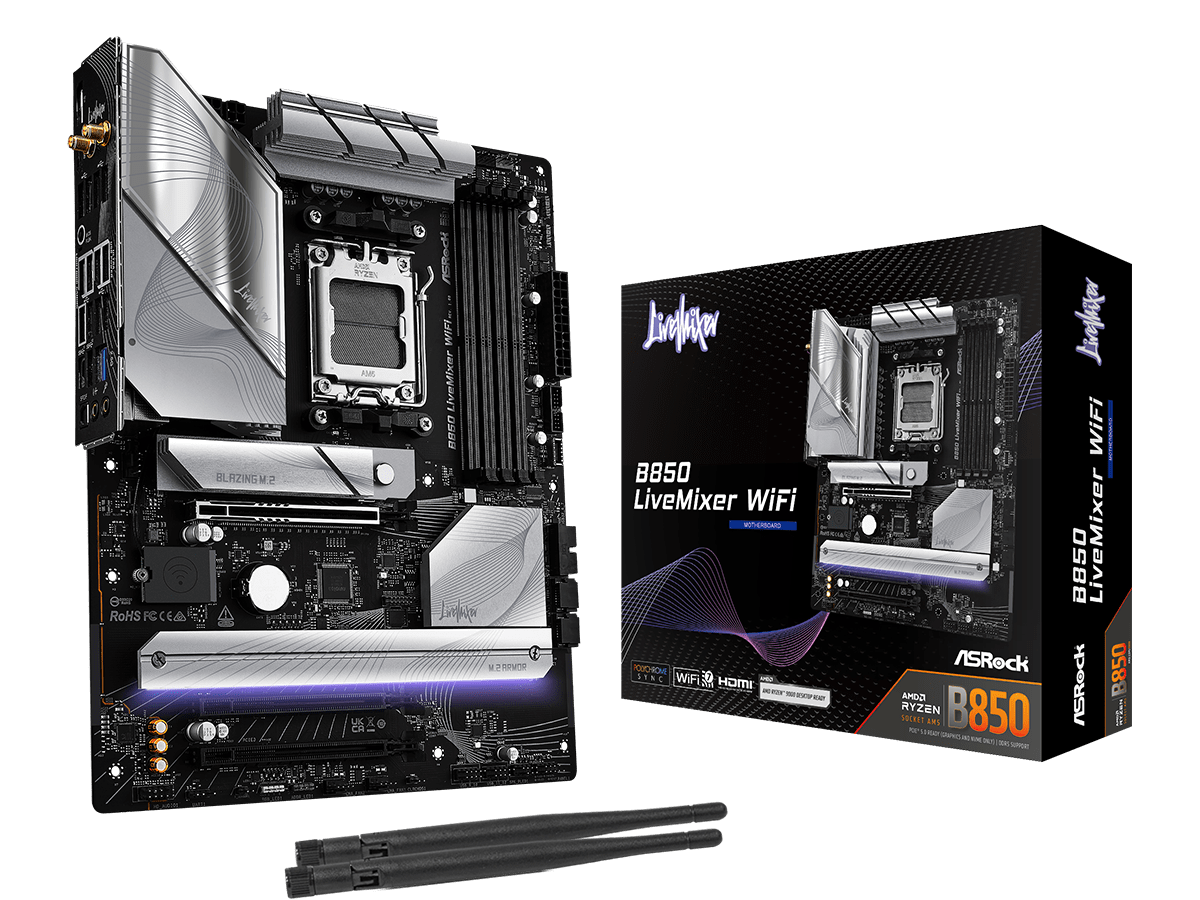 B850 LiveMixer WiFi(L1) BOARD ASROCK B850 LIVEMIXER WIFI DDR5 - Imagen 1