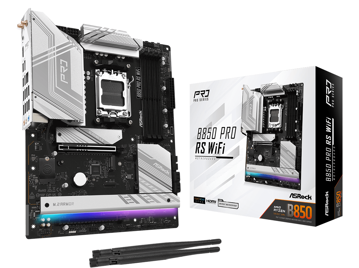 B850 Pro RS WiFi(L1) BOARD ASROCK B850 PRO RS WIFI DDR5 - Imagen 1