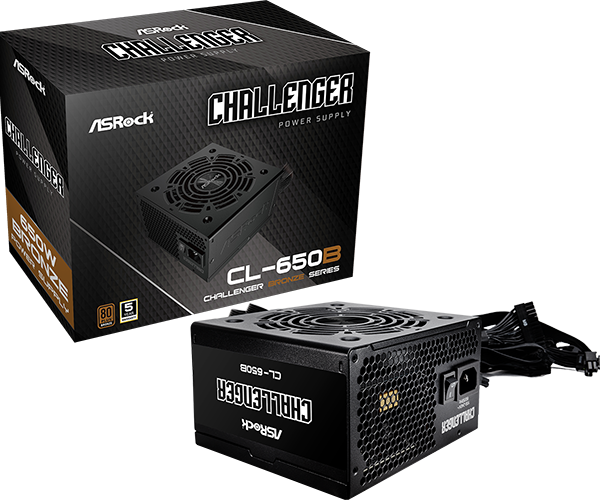 CL-650B(M1) FUENTE ASROCK 650W 80 PLUS BRONCE CHALLENGER - Imagen 1