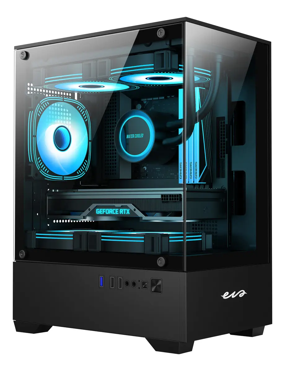 D_Q_NP_978246-MLA103584637540_012026-F CHASIS MICRO-TOWER EVA COSMIC 11M ARGB NEGRO - Imagen 1