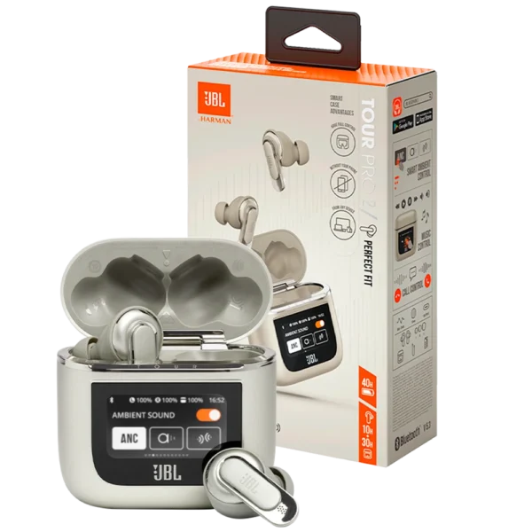AUDÍFONOS JBL TOUR PRO 2 CHAMPAÑA (NOISE CANCELLING)