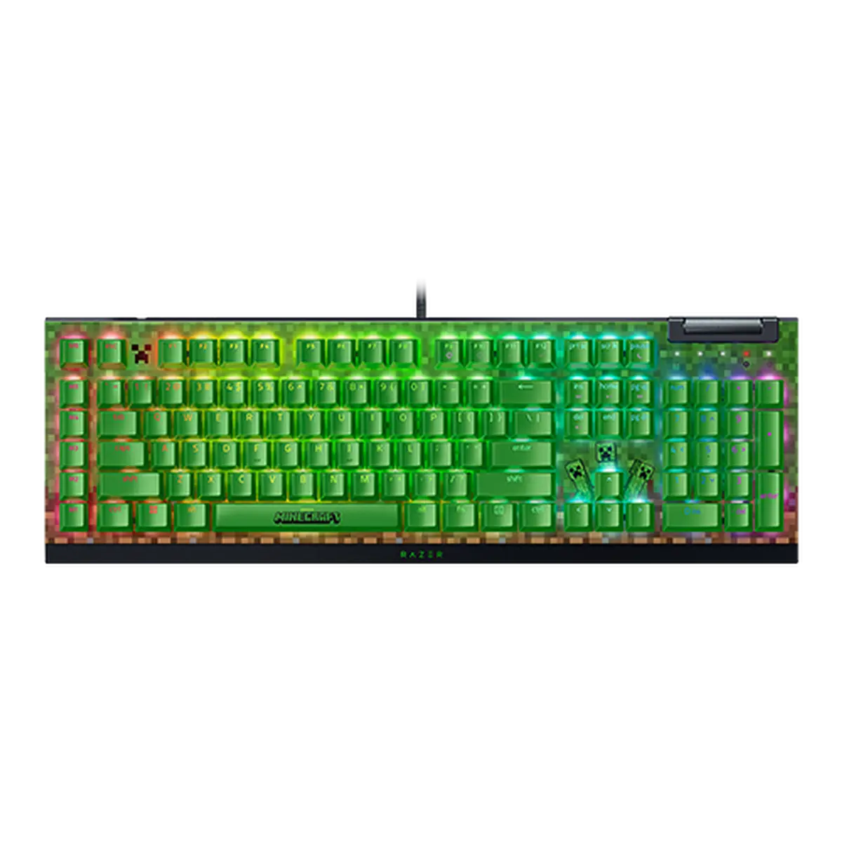 1200 (3) TECLADO RAZER BLACKWIDOW V4 X MECANICO MINECRAFT - Imagen 1