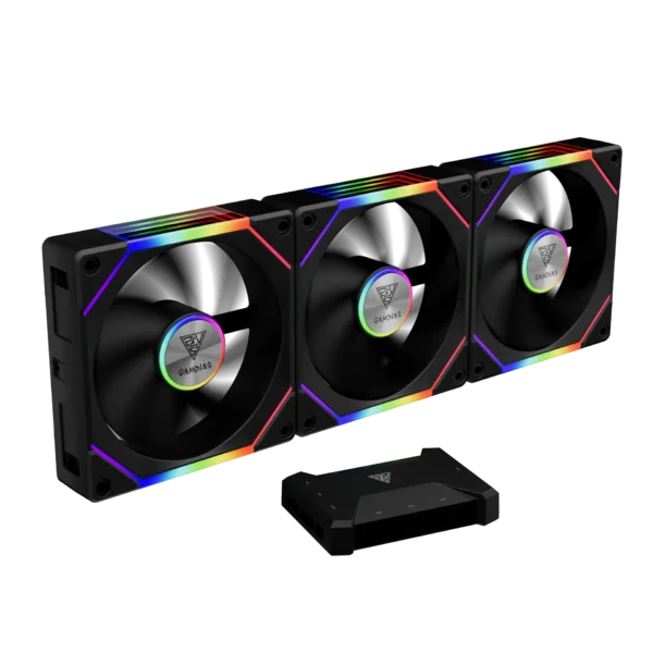 KIT VENTILADORES GAMDIAS X3 NEGROS OEM