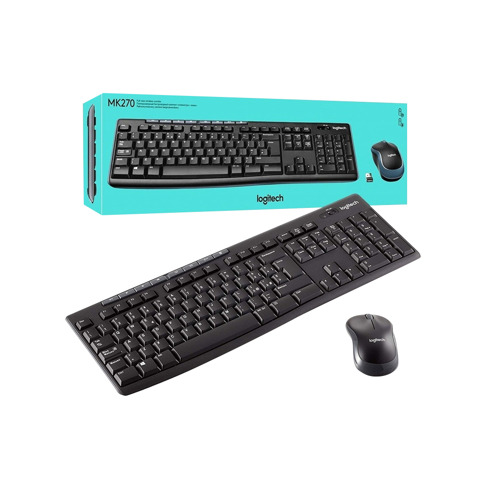 Combo-Teclado-MK270 COMBO TECLADO Y MOUSE INALAMBRICO LOGITECH MK270 - Imagen 1
