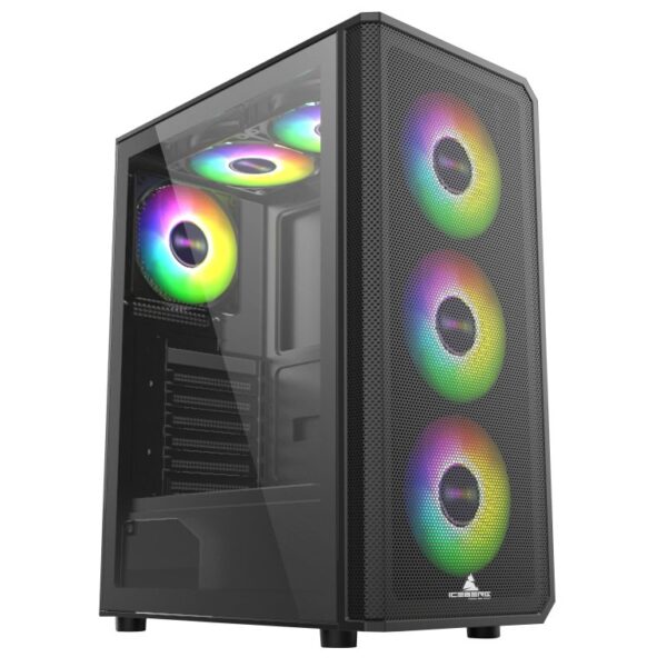 CAJA ICEBERG FLOW E NEGRA 4 VENTILADORES ARGB