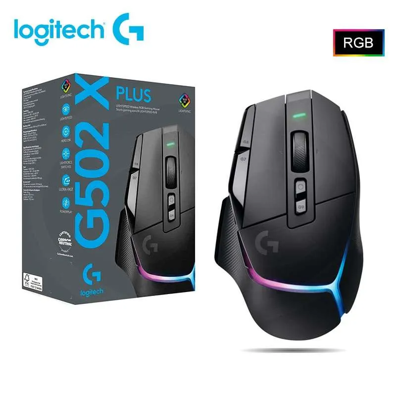 MOUSE-GAMING-G502-X-PLUS-NEGRO.jpg MOUSE LOGITECH X LIGHTSPEED (G502) NEGRO - Imagen 1