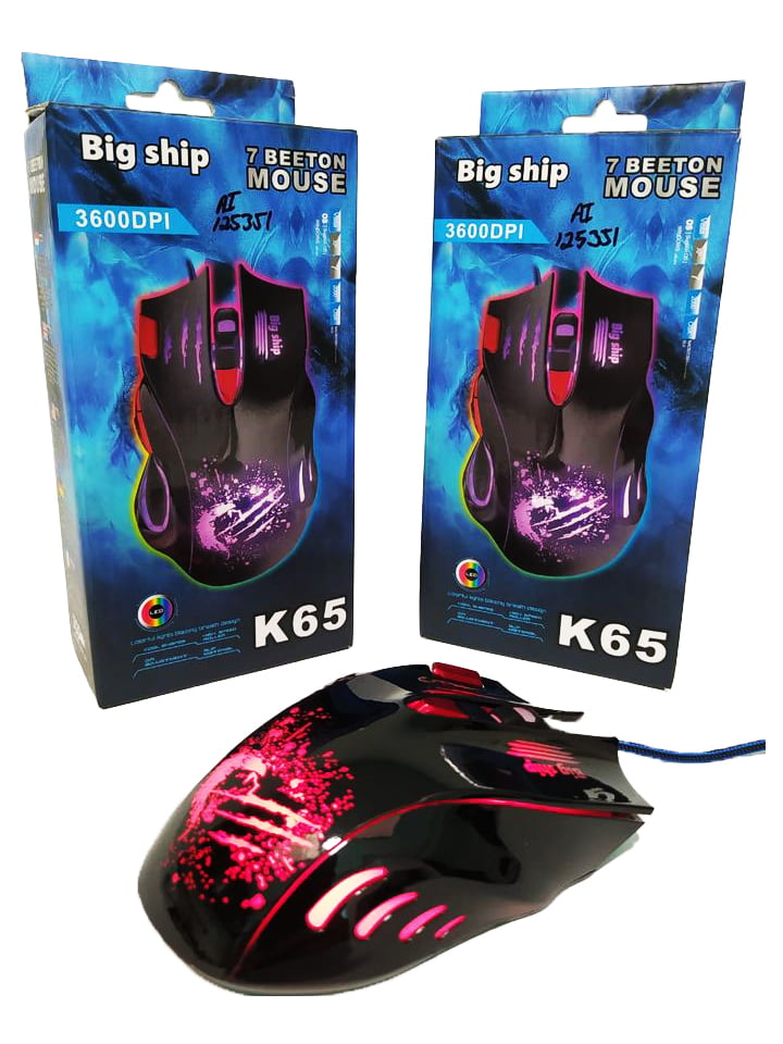 MOUSE-GAMING-K65 MOUSE ALAMBRICO GAMER K65 - Imagen 1