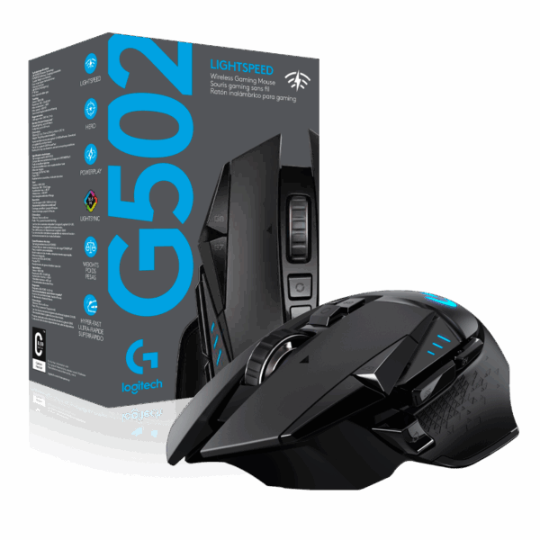 MOUSE GAMER INALÁMBRICO LOGITECH G502 HERO RGB (NEGRO)