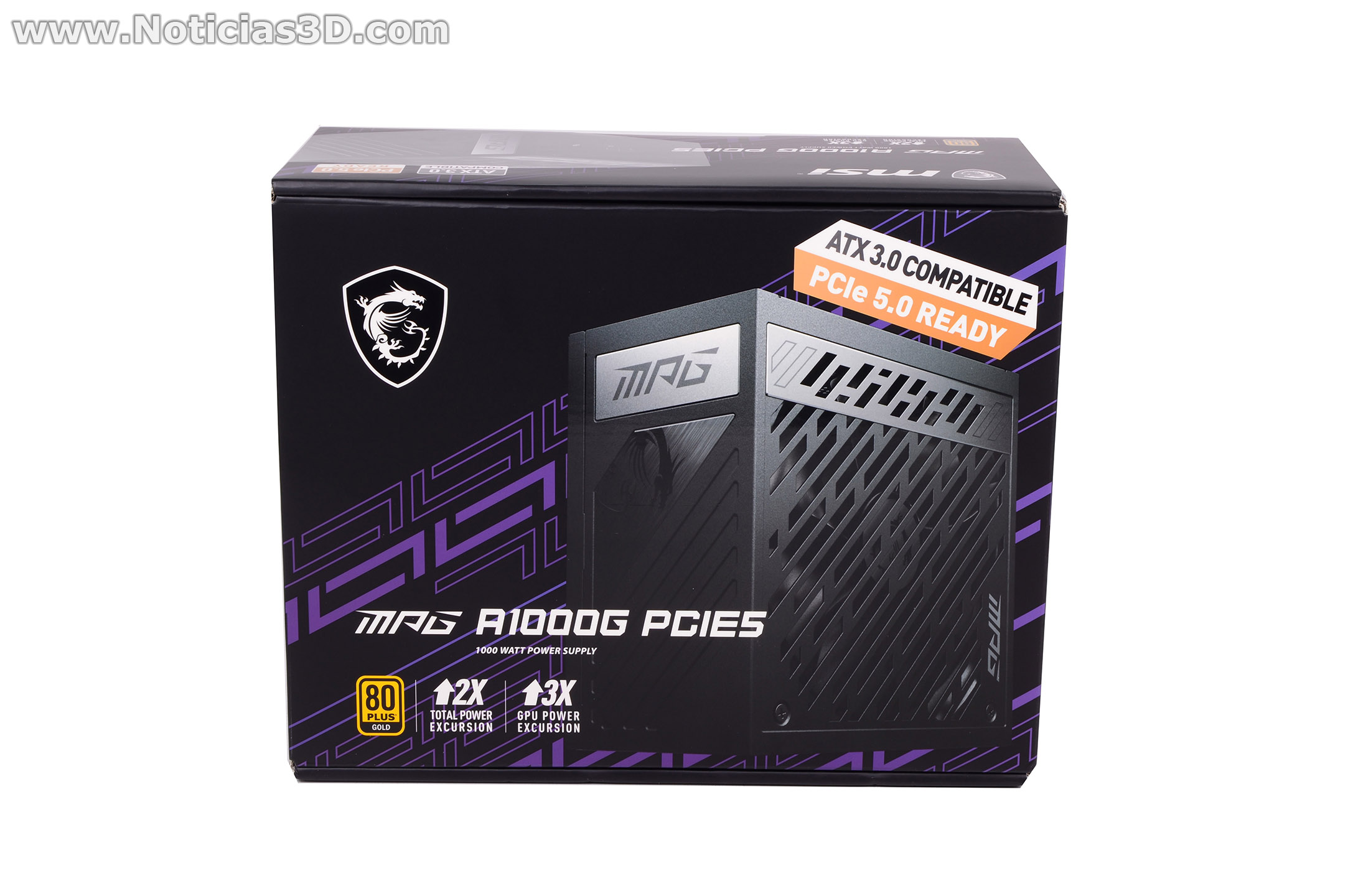 msi-mpg-a1000g-pcie5-1-G (1) FUENTE MSI MPG A1000GLS PCIE5 1000W 80 PLUS GOLD 720 - Imagen 1