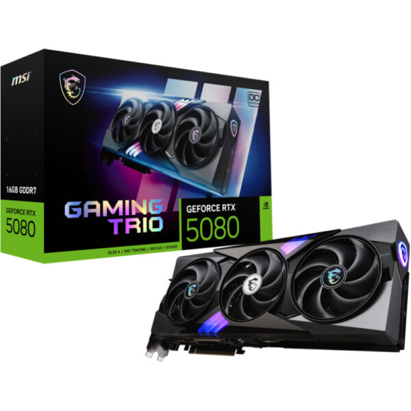 TARJETA DE VIDEO MSI GAMING TRIO OC GEFORCE RTX 5080 16GB