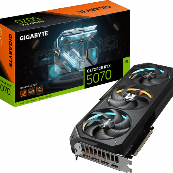43929-600x600 TARJETA DE VIDEO GIGABYTE GAMING OC RTX 5070 12GB 3 FAN - Imagen 1