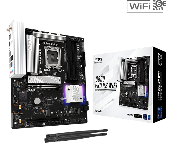 BOARD ASROCK B860 PRO-RS WIFI DDR5 LGA 1851 CORE ULTRA