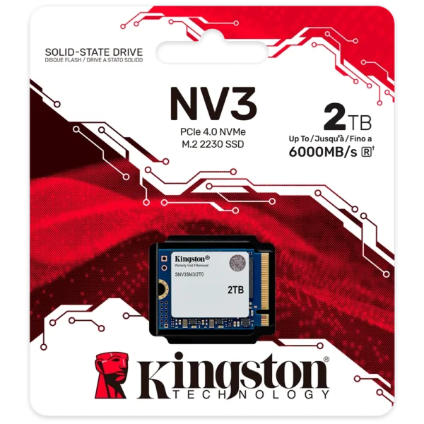 DISCO SOLIDO M.2 KINGSTON NV3 2TB 6000/4000 MB/s (M.2 2230)