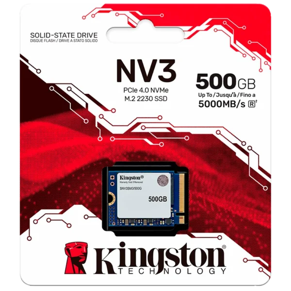 DISCO SOLIDO M.2 KINGSTON NV3 500GB 6000/4000 MB/s (M.2 2230)