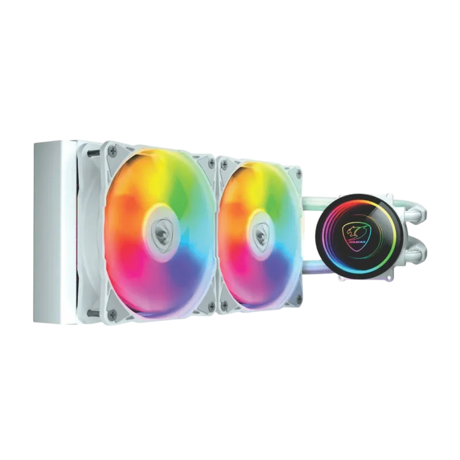 REFRIGERACION-COUGAR-240ML-BLANCA-Photoroom (1) REFRIGERACION LIQUIDA COUGAR POSEIDON ELITE 240 RGB BLANCA Y NEGRA - Imagen 1