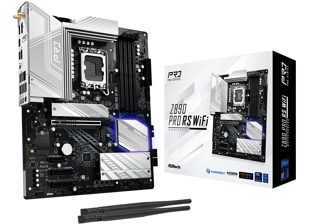 Z890 Pro RS WiFi(L1) BOARD ASROCK Z890 PRO RS WIFI DDR5 - Imagen 1