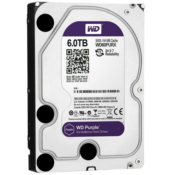 DISCO DURO PC WESTERN DIGITAL 6TB PURPLE (DVR)
