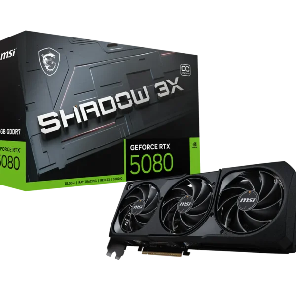 TARJETA DE VIDEO MSI SHADOW 3X OC GEFORCE RTX 5080 16GB