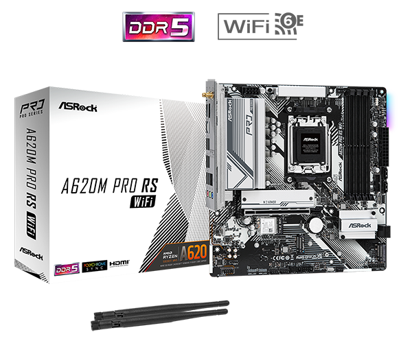 BOARD ASROCK A620M PRO RS WIFI AM5
