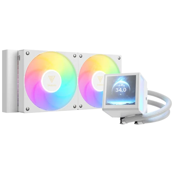 REFRIGERACIÓN LIQUIDA GAMDIAS CHIONE P5-240 ARGB (BLANCO Y NEGRO)