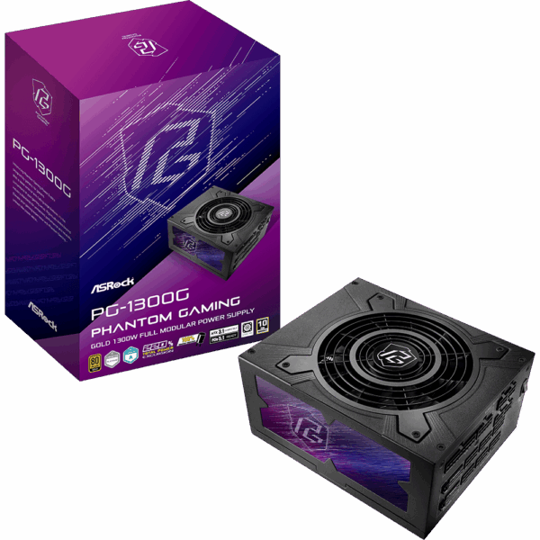 FUENTE DE PODER ASROCK PHANTOM GAMING 1300W 80 PLUS GOLD
