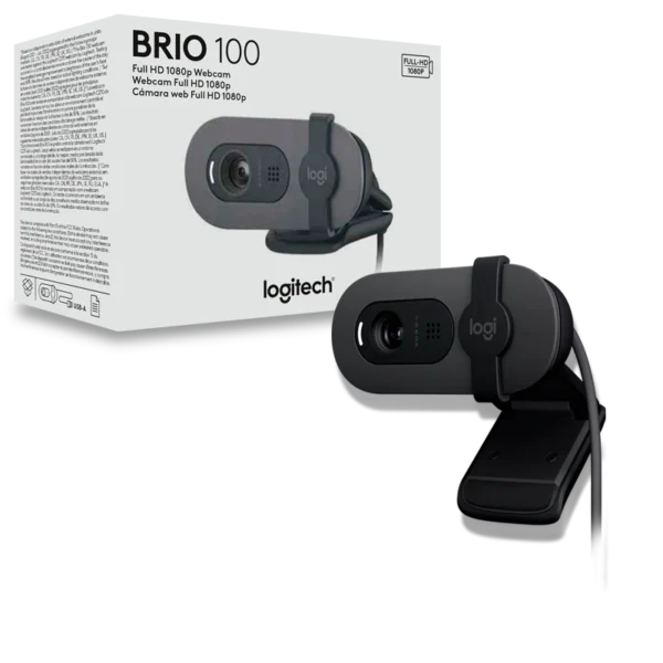 CÁMARA WEB LOGITECH BRIO 100 FHD 1080P USB-A NEGRO