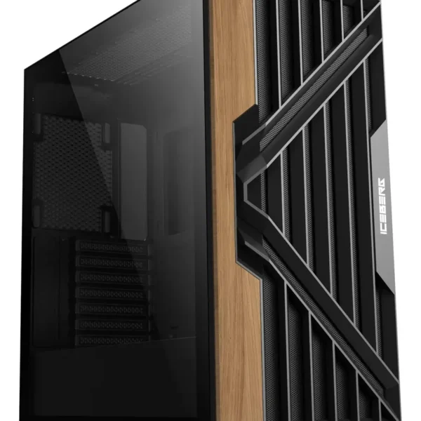 CHASIS MID-TOWER ICEBERG WOOD VECTOR NEGRO