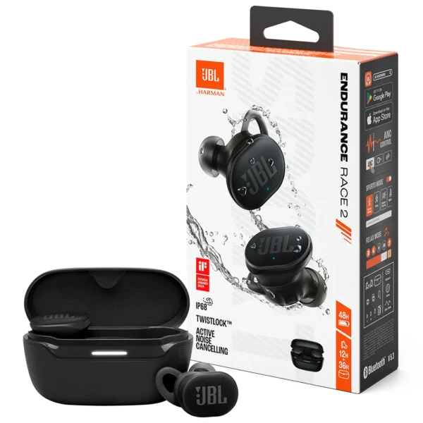 AUDIFONOS INALAMBRICOS JBL ENDURANCE RACE 2 (CANCELACION DE RUIDO)