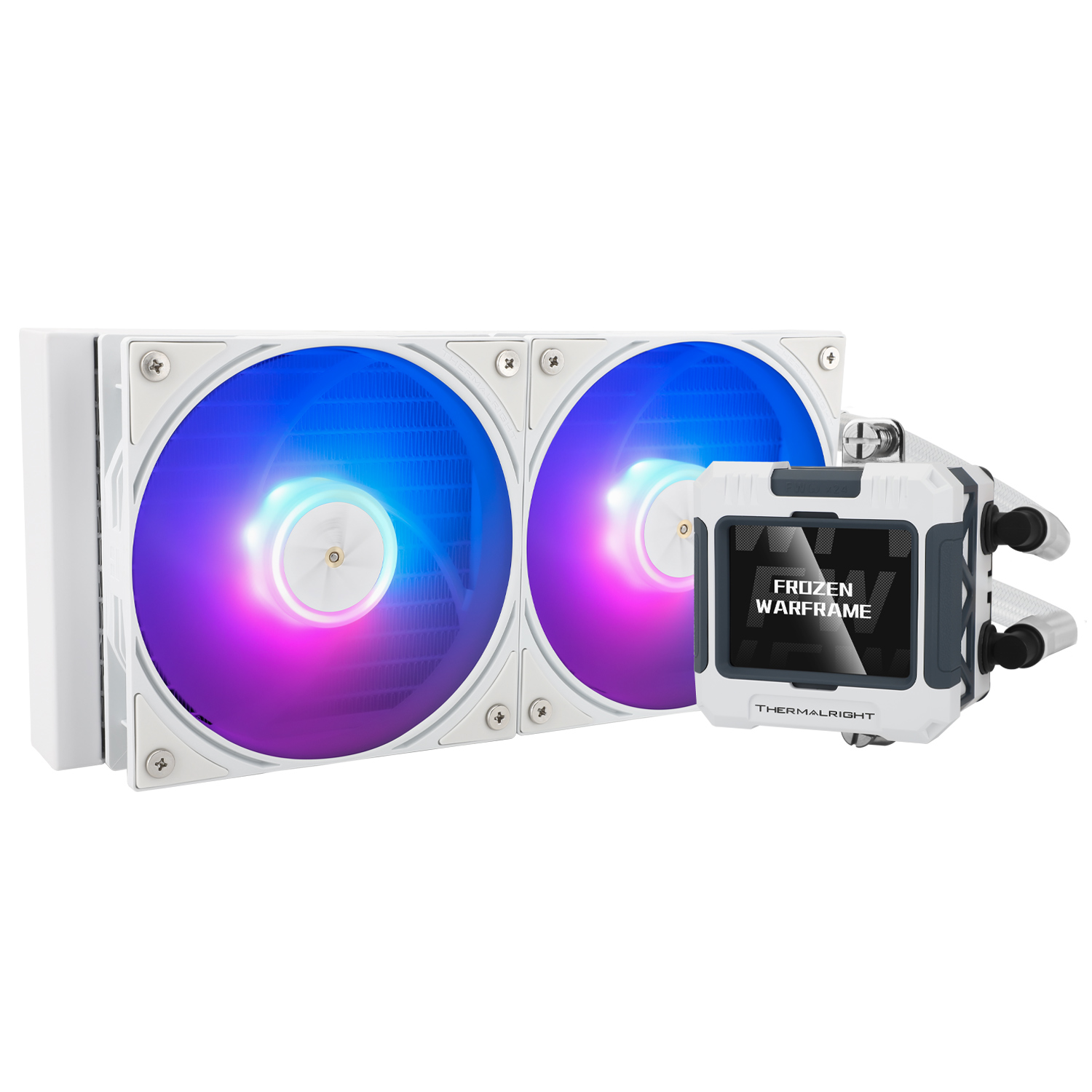 1-2 REFRIGERACION LIQUIDA THERMALRIGHT FROZEN WARFRAME SE 240 ARGB BLANCA - Imagen 1
