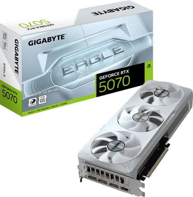 670 TARJETA DE VIDEO GIGABYTE RTX 5070 12GB EAGLE OC ICE - Imagen 1