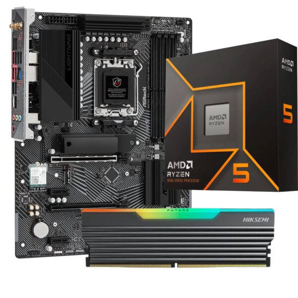 COMBO BOARD ASROCK B650M + RYZEN 5 9600X + RAM 16GB 6000MHZ HIKSEMI RGB