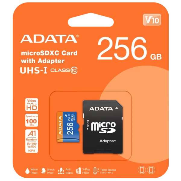 MEMORIA MICRO SD 256GB ADATA PREMIER CLASE 10