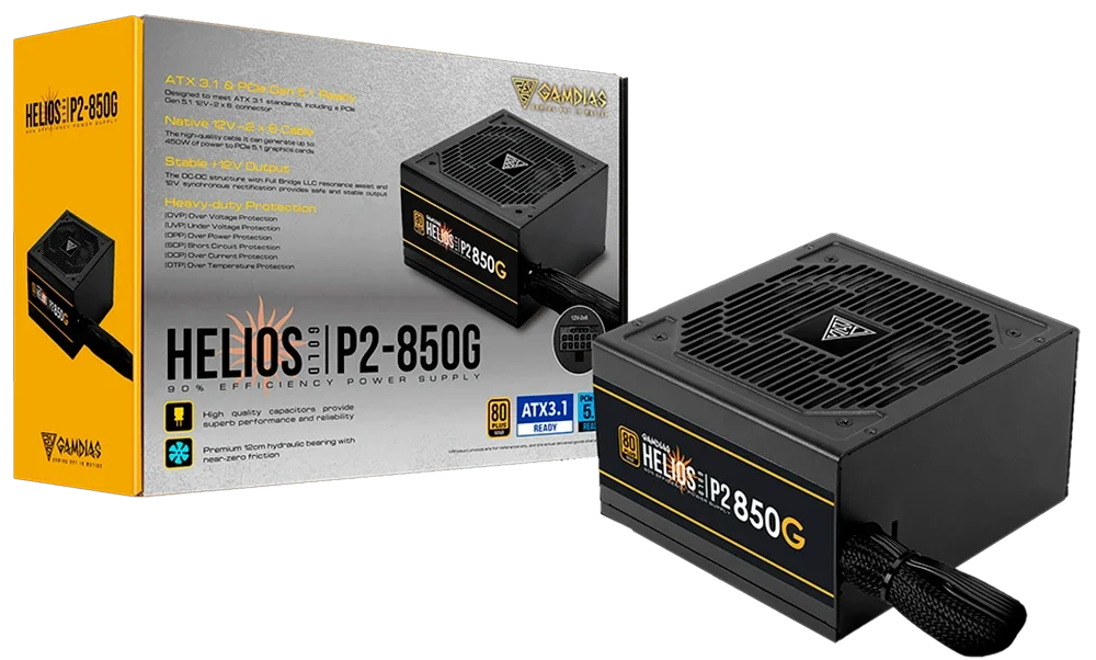 Product_2025111515264024655930.PNG FUENTE DE PODER GAMDIAS HELIOS 850W 80 PLUS GOLD (NO MODULAR) - Imagen 1