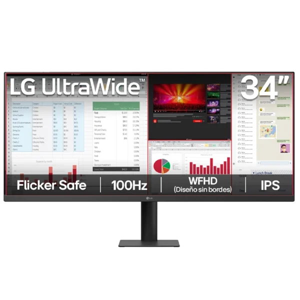 MONITOR LG ULTRAWIDE 34" WFHD (34U511A) 100Hz 5ms NEGRO