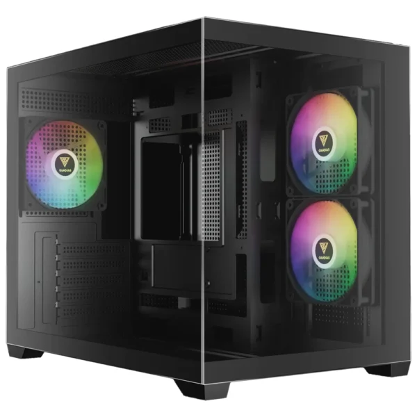CHASIS MICRO-TOWER GAMDIAS AURA GC10M V2 3 FAN BLANCO Y NEGRO