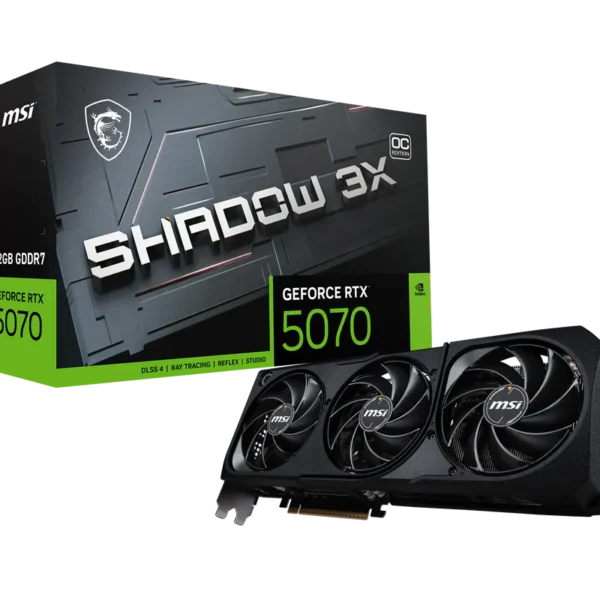 TARJETA DE VIDEO MSI SHADOW 3X RTX 5070 12GB OC