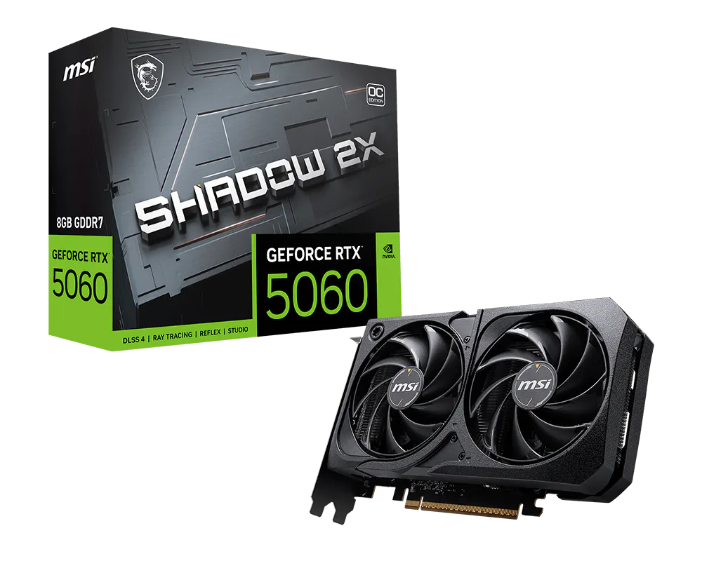 product_1744775268eaa4dffd7a11ab04a9c49ebb9f0fcfa2 TARJETA DE VIDEO MSI SHADOW 2X RTX 5060 8GB OC (USADA) - Imagen 1