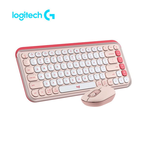 COMBO TECLADO Y MOUSE POP ICON LOGITECH ROSA