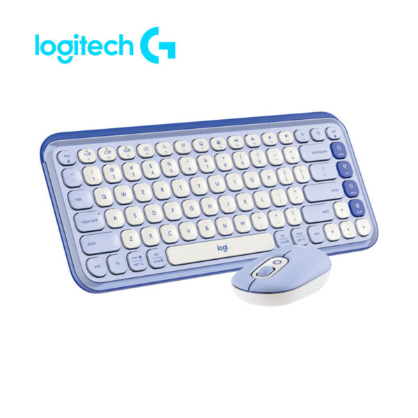 COMBO TECLADO Y MOUSE POP ICON LOGITECH LILA