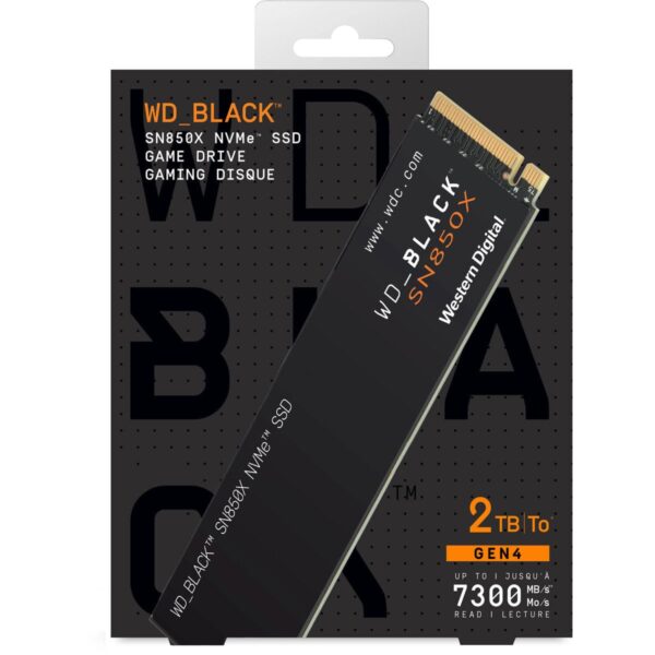 UNIDAD SOLIDA M.2 2TB WD BLACK SN850X 7300MB/s