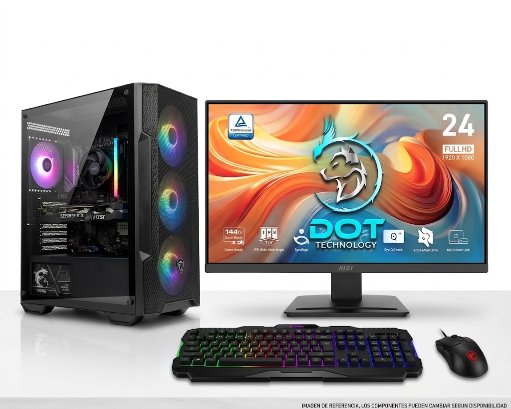 7d432732-9e23-44fc-8dbf-d39a3710d03f COMPUTADOR DE MESA DOT GAMER RYZEN 7 8700F + 16GB + SSD M.2 500GB + RTX 5050 8G *OBSEQUIO TECLADO Y MOUSE* - Imagen 1