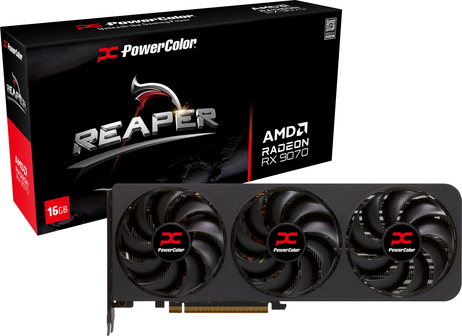 RX9070-16G-A TARJETA DE VIDEO POWERCOLOR RX 9070 16GB GDDR7 REAPER - Imagen 1