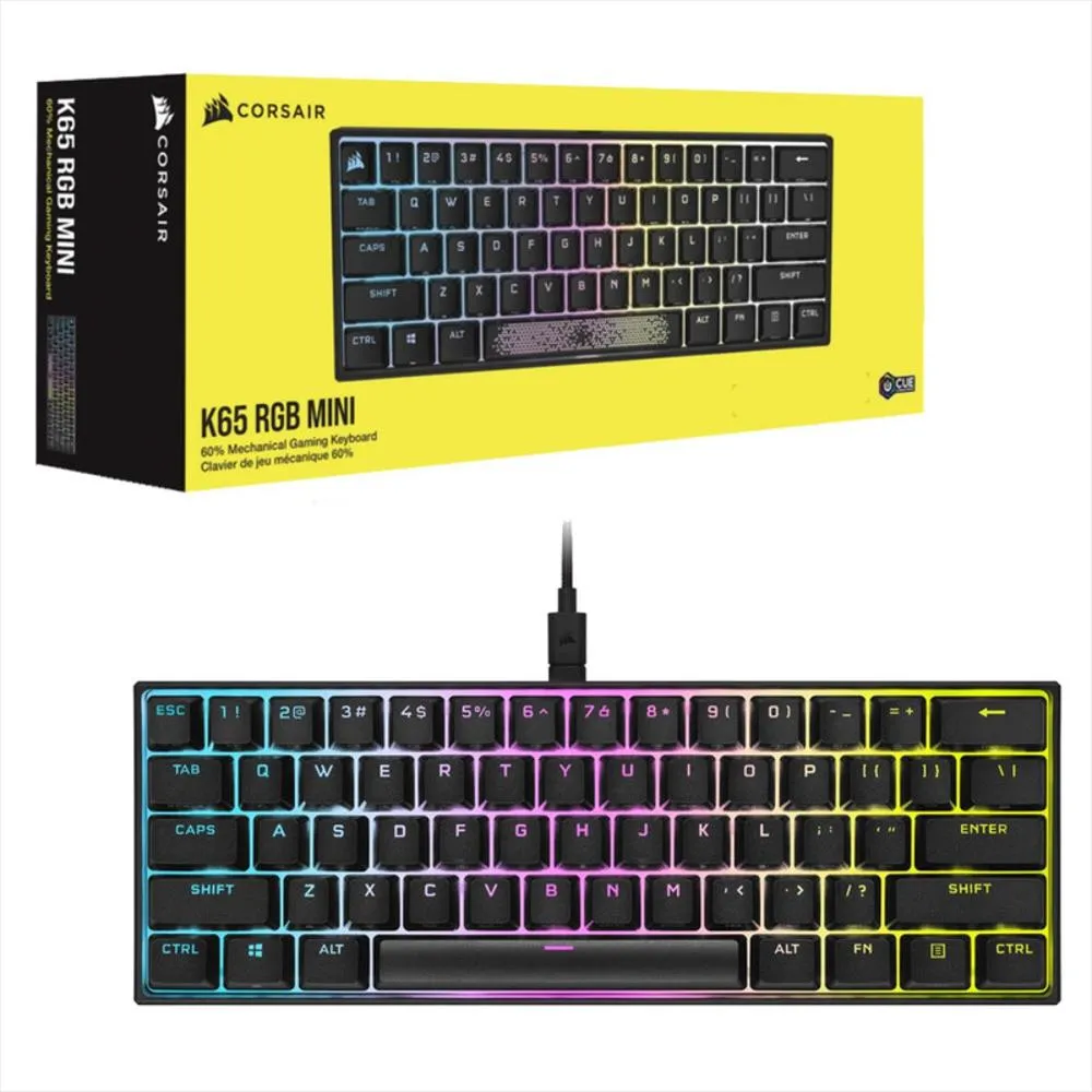 teclado-corsair-k65-rgb-mini (1) TECLADO GAMER COSAIR K65 60% RGB MECANICO MINI - Imagen 1